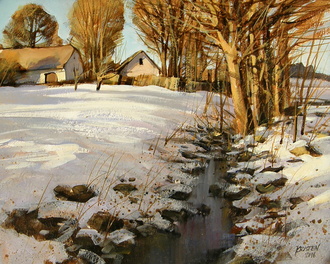 Podvečerni slunce - česká krajina